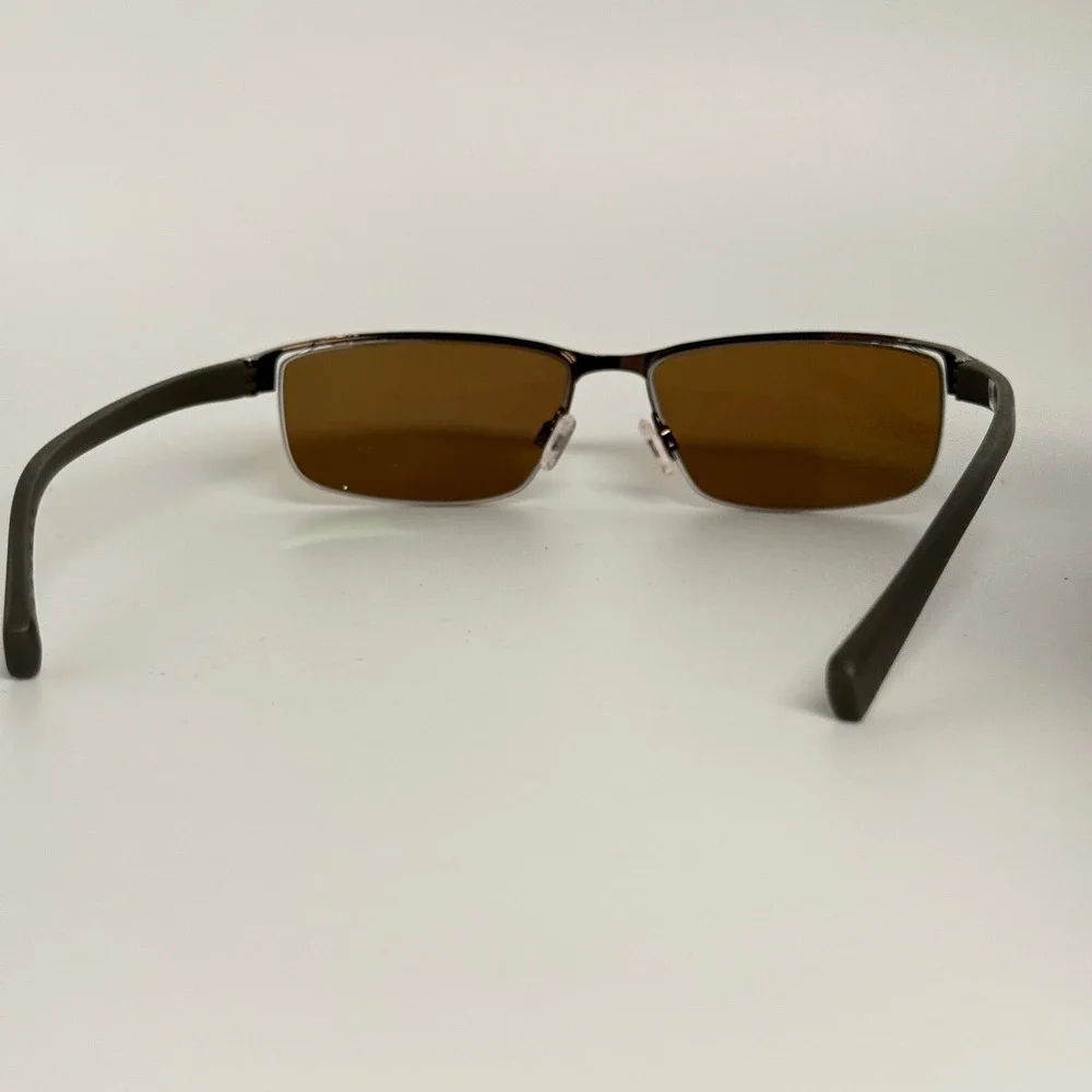Nike 8098 215 Brown Rectangular Semi‎ Rimless Sunglasses 56-16-140 Mens Womens